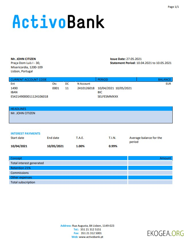 Portugal Banco Activobank S.A.